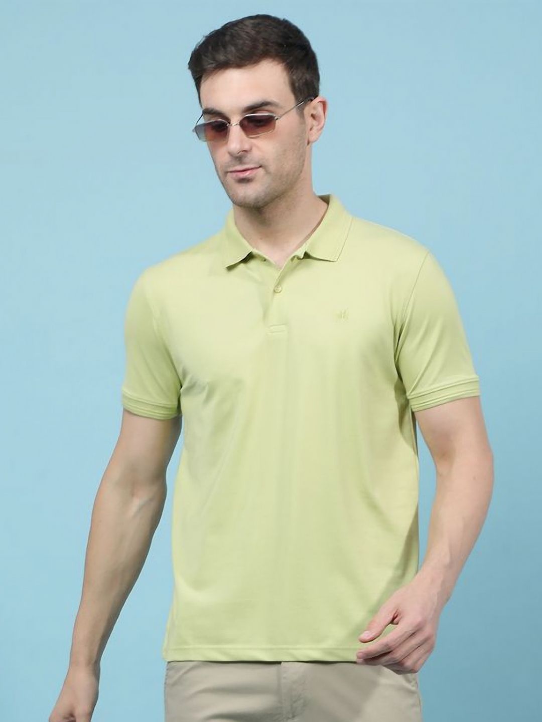 Crimsoune Club Men Solid Polo Collar Slim Fit T-shirt-picture-34