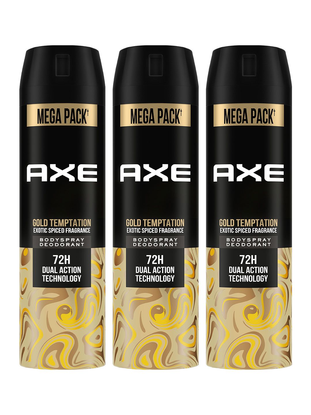 AXE Men Set of 3 Gold Temptation Long Lasting Deodorant Bodyspray - 215 ml each-picture-9