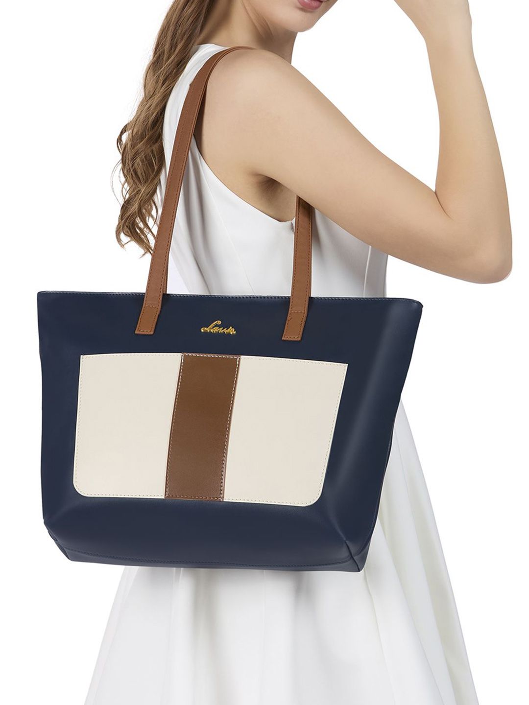 Lavie Women Colourblocked Structured Tote Bag-picture-29