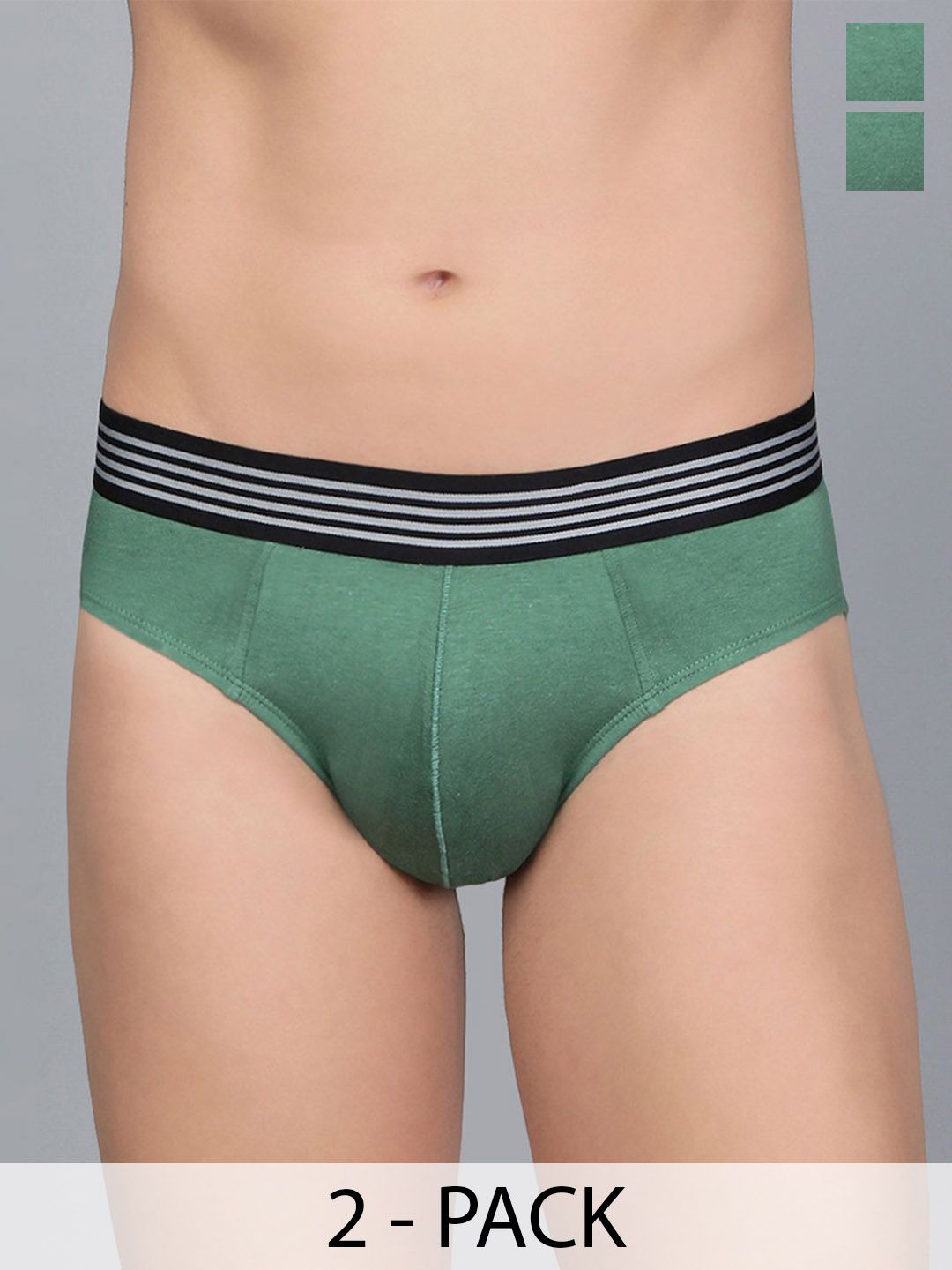 Mast & Harbour Pack of 2 Men Ultra-Soft & Breathable Basic -BriefMnH_001_BRF_GN/GB/_2PC-picture-40
