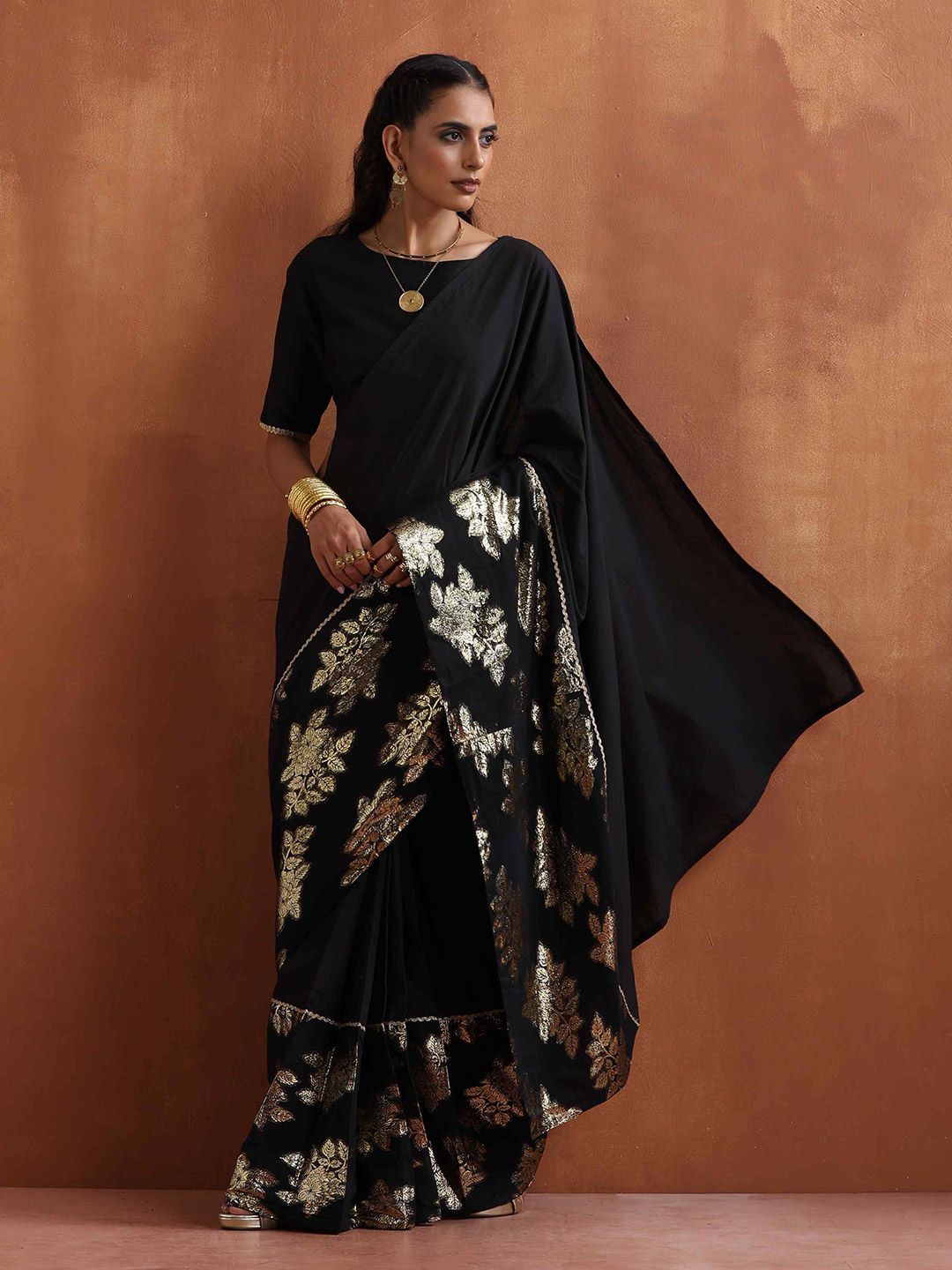 trueBrowns Woven Design Zari Saree-picture-23