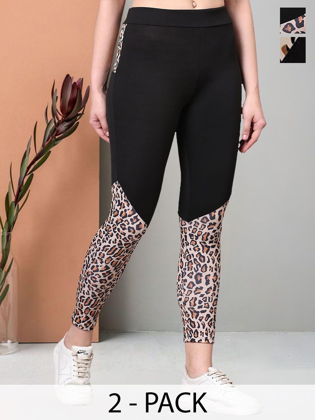 Moda Rapido Women Pack Of 2 Skinny Fit Printed Jeggings