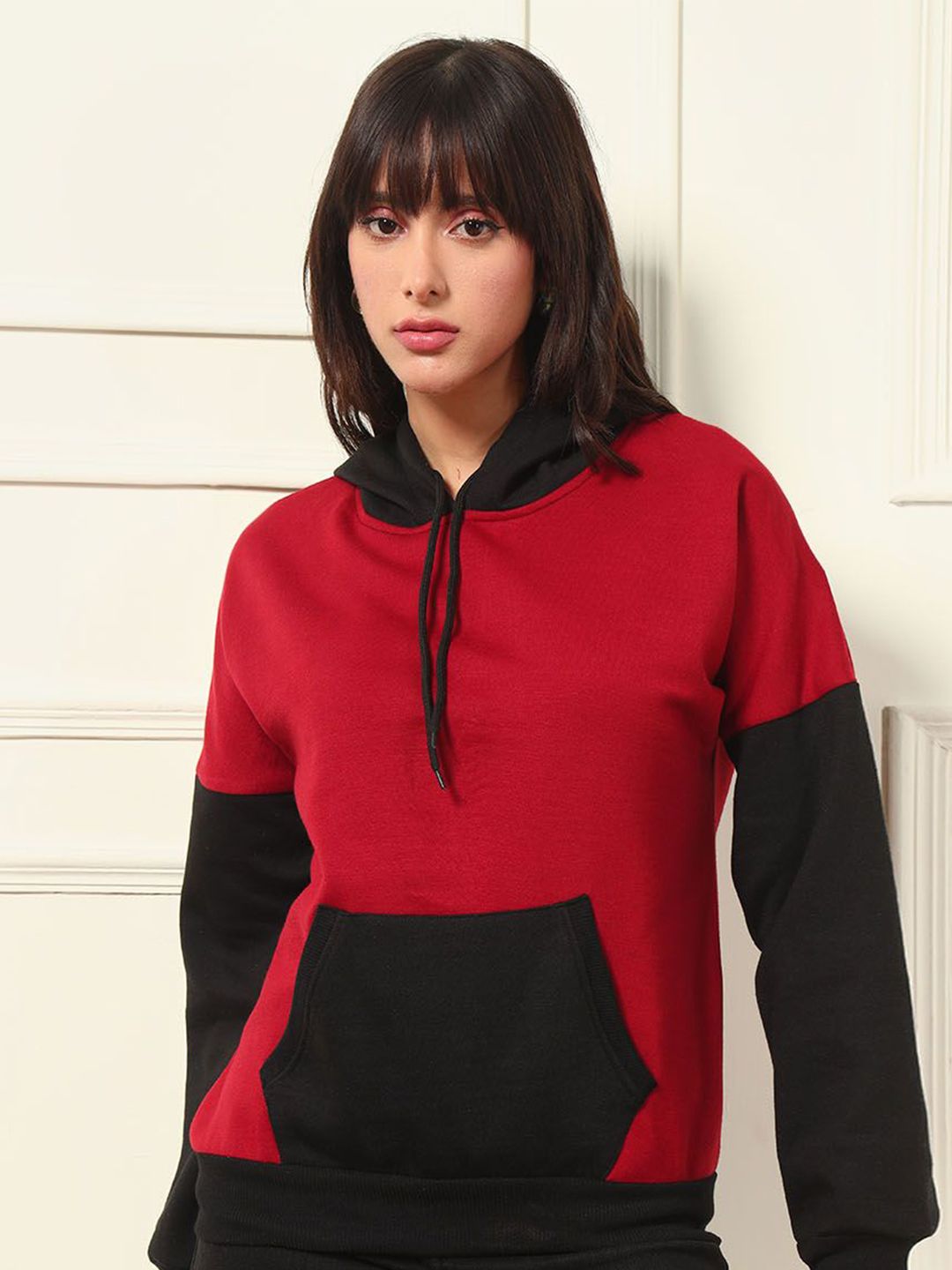 TANDUL Women Colourblocked Hood Pullover Sweatshirt-picture-39
