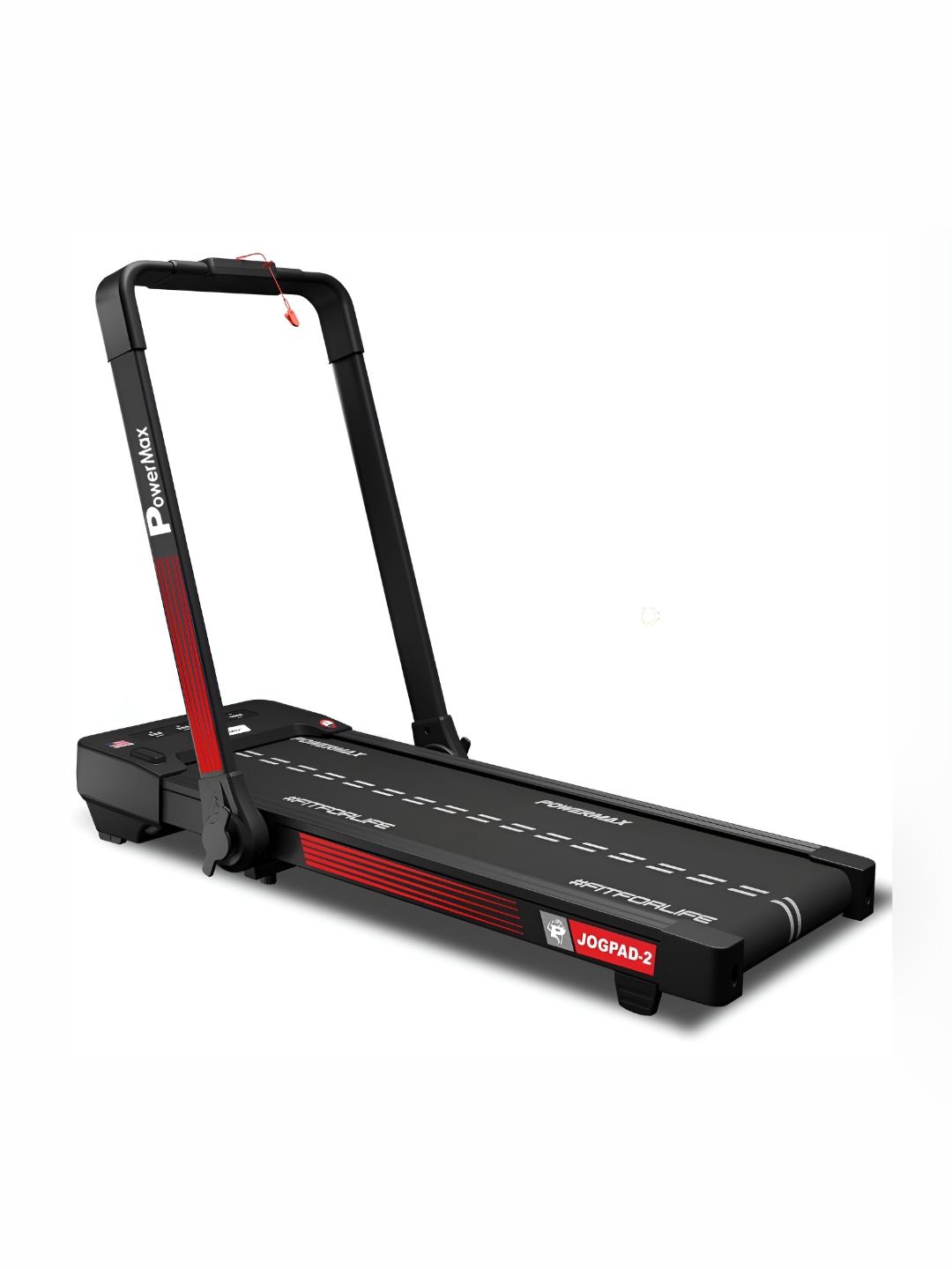 PowerMax Fitness 2 & 1 Compact Foldable Treadmill With Remote Control