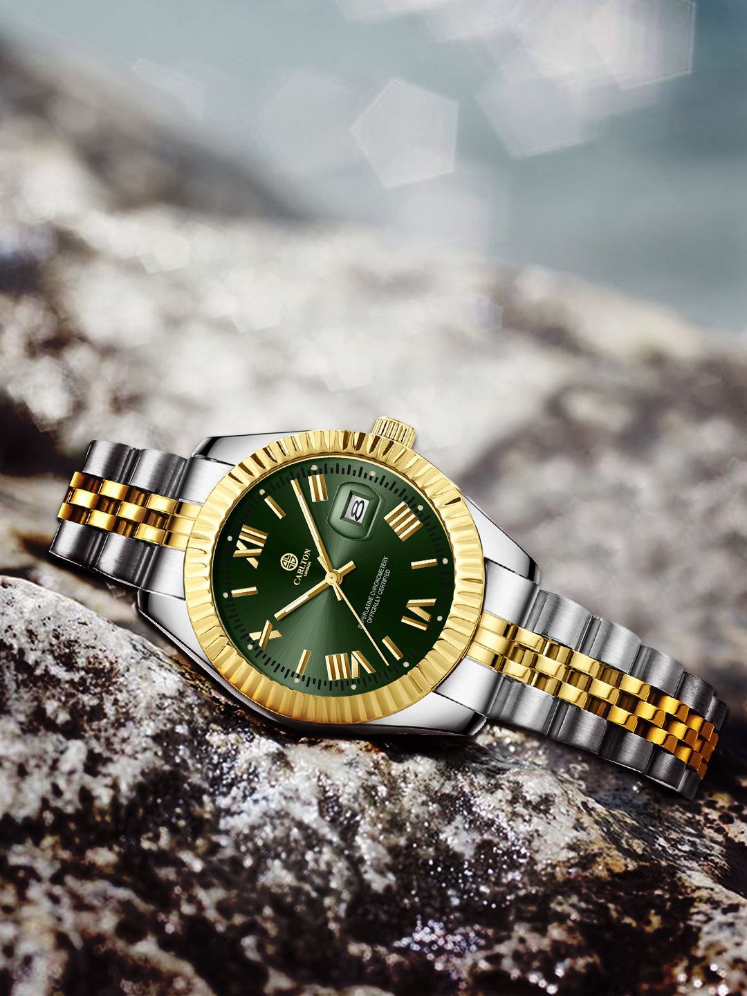 Carlton London Women Dial & Stainless Steel Bracelet Style Straps Analogue Watch CLRLW-006