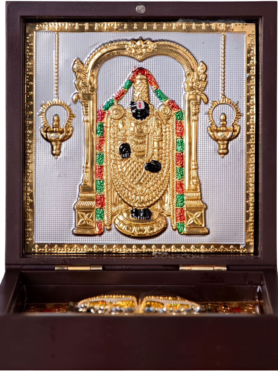 HOUSE OF WEMY Brown & White Lord Balaji Religious Foot Prints-picture-17