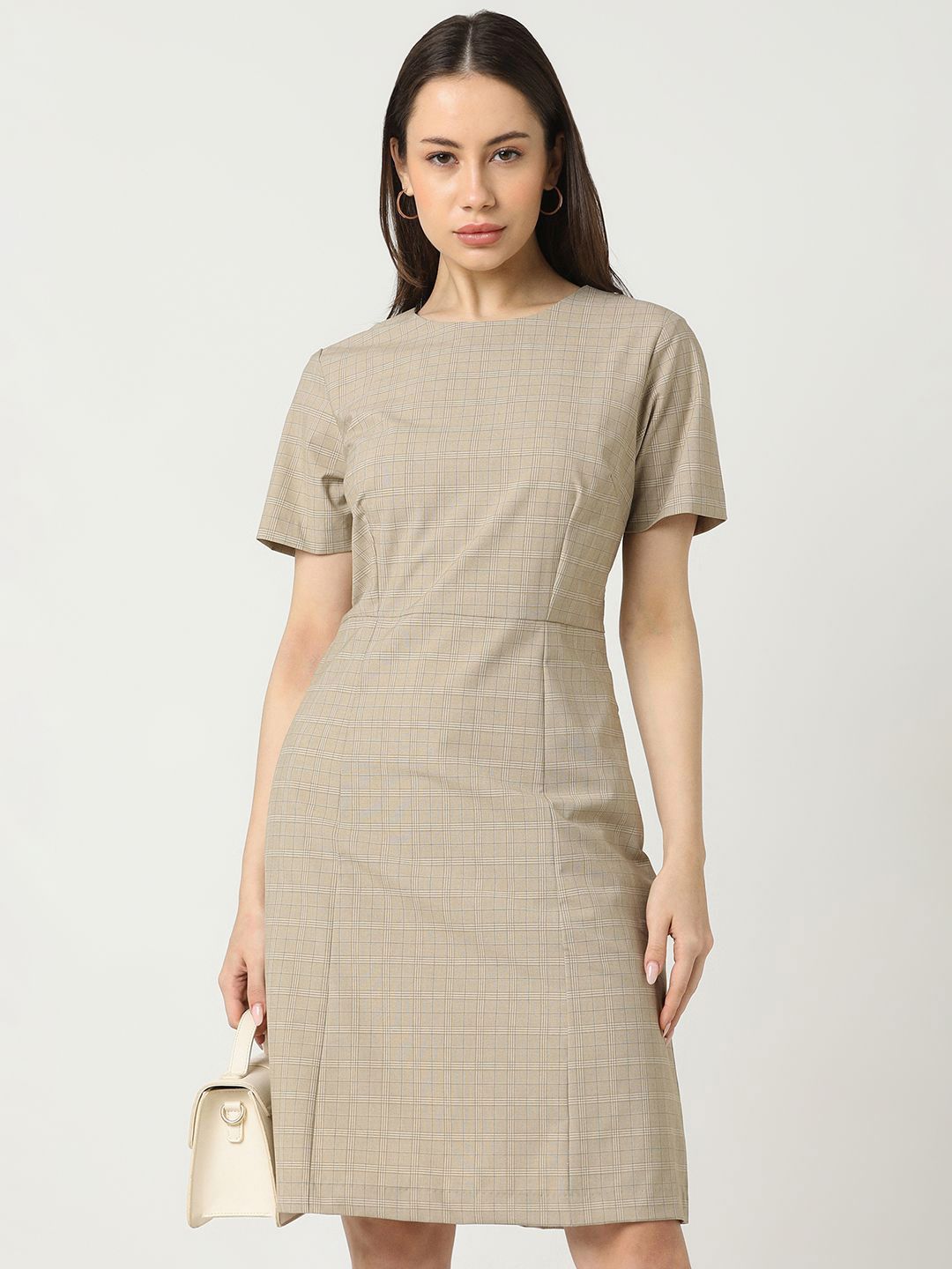 Van Heusen Woman Checked Formal Sheath Dress-picture-27