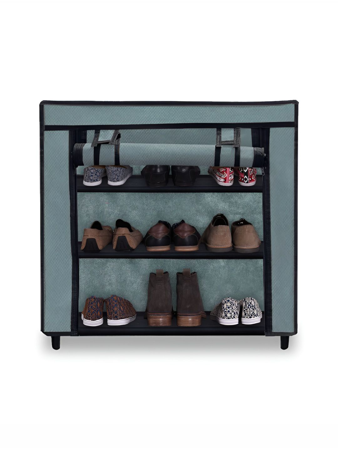 Urban Choice Stainless Steel 3 Layer Shoe Rack With Dust Cover-picture-21