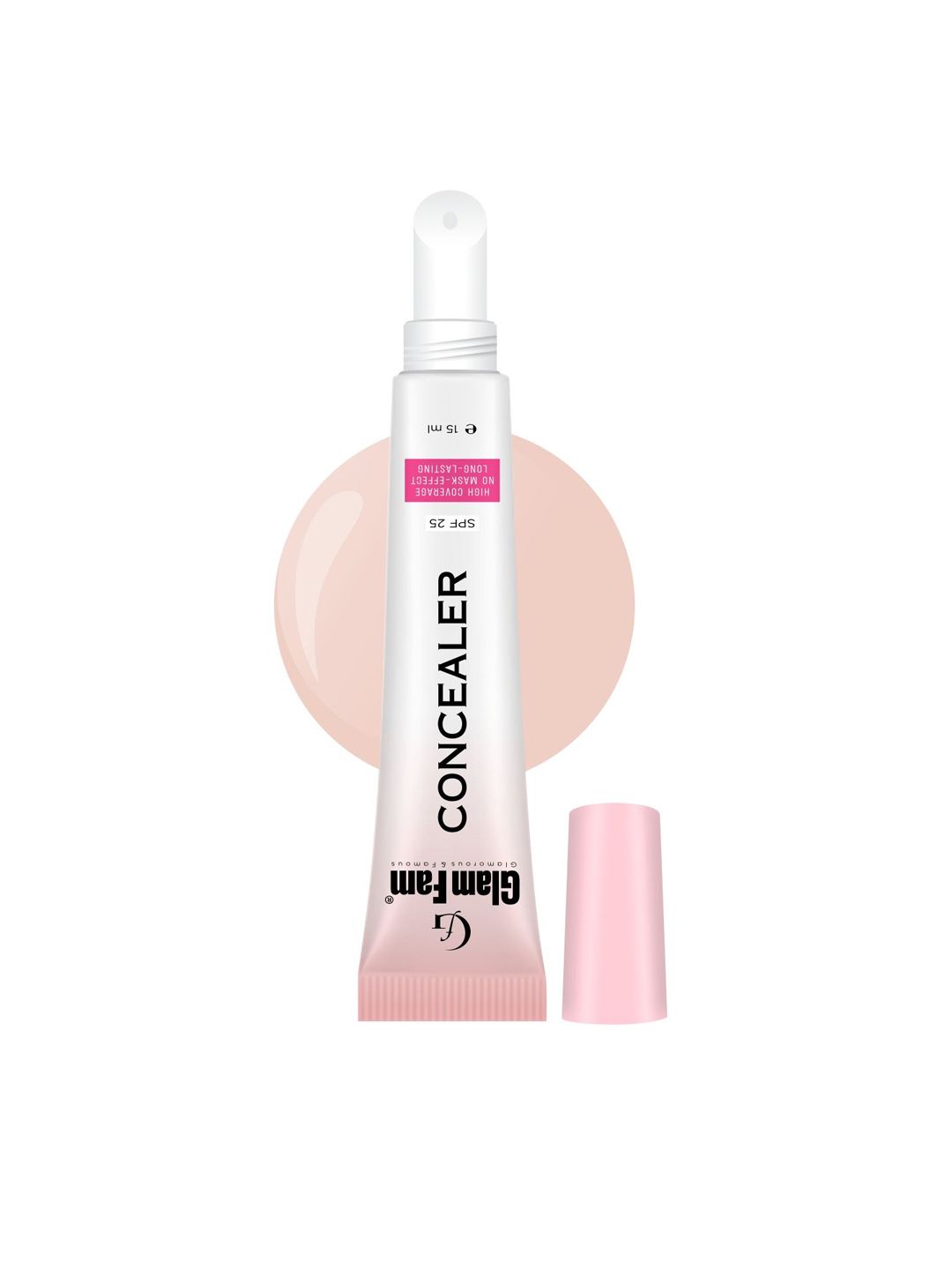 GlamFam Long Lasting High Coverage Concealer - 15 ml - 03 - Warm Sand-image-46