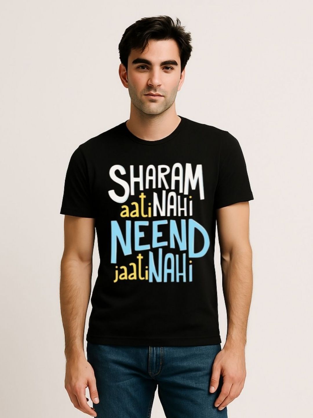 Be Crazy Men Typography Printed Round Neck Cotton T-shirt-picture-27