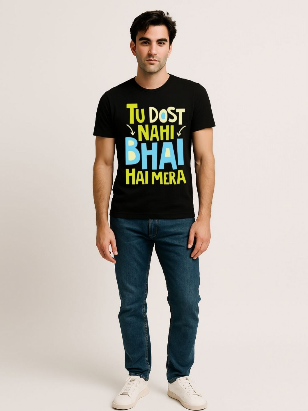 Be Crazy Men Typography Printed Round Neck Cotton T-shirt-picture-16