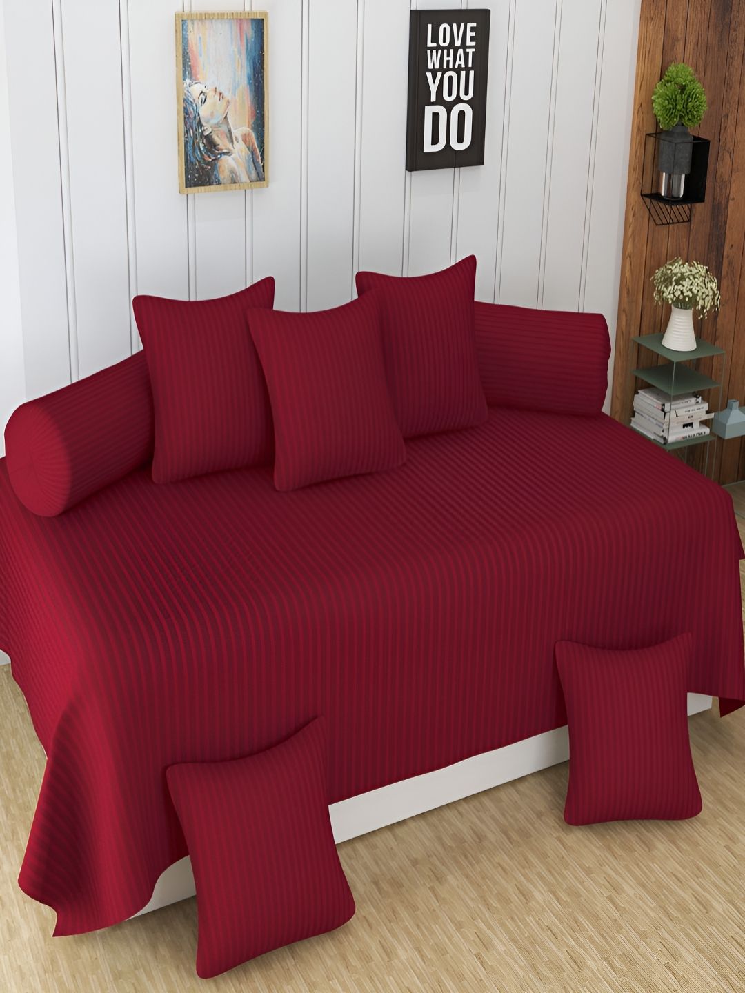 Aura 8-Pcs Maroon Striped DiwanSet-picture-44