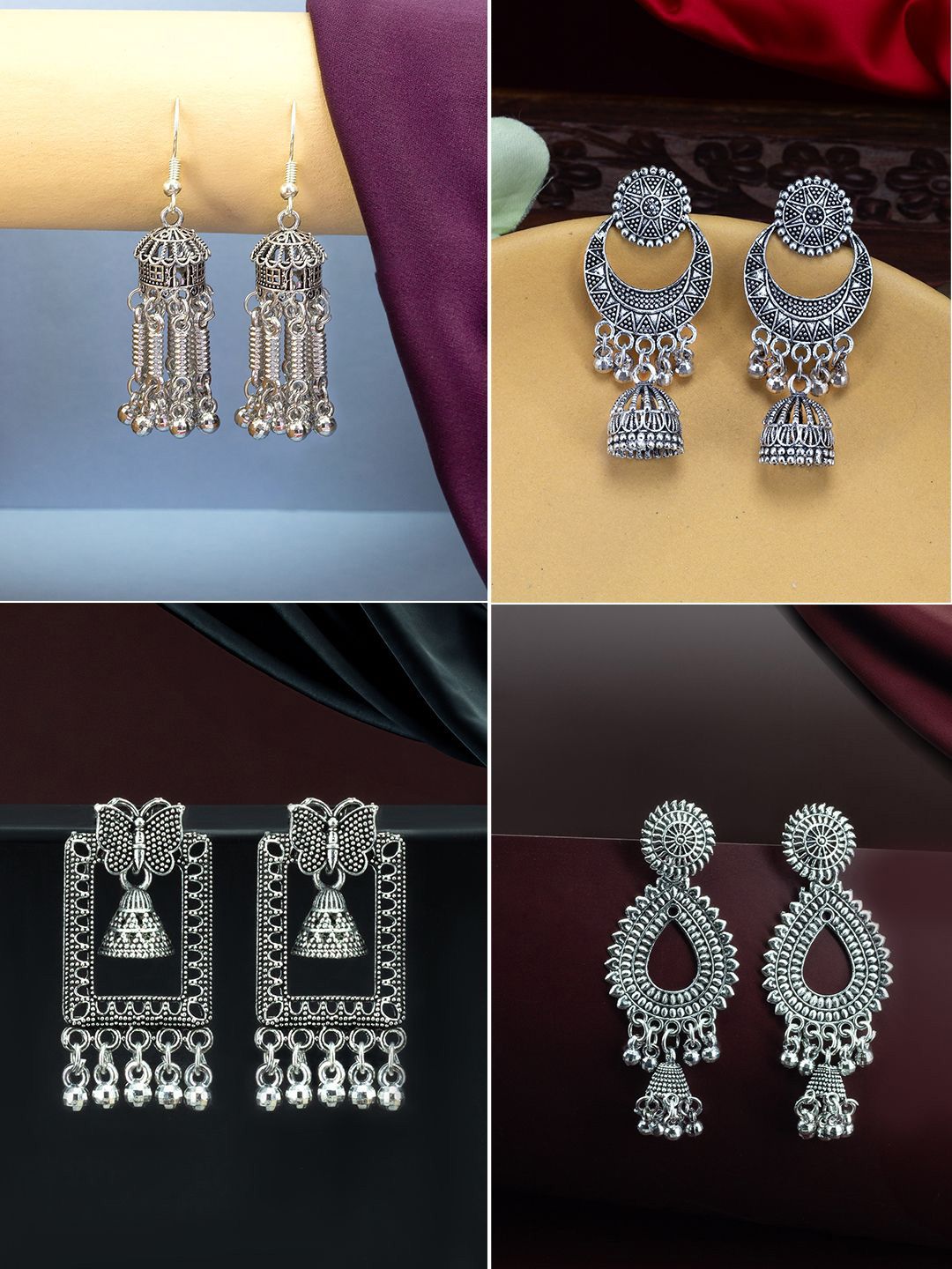 PRIVIU Floral Chandbalis Earrings-picture-29