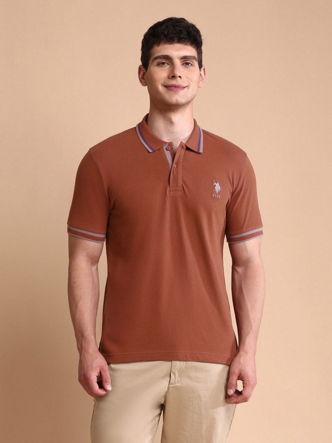 Women's Cotton Solid Loose Fit Polo Shirt
