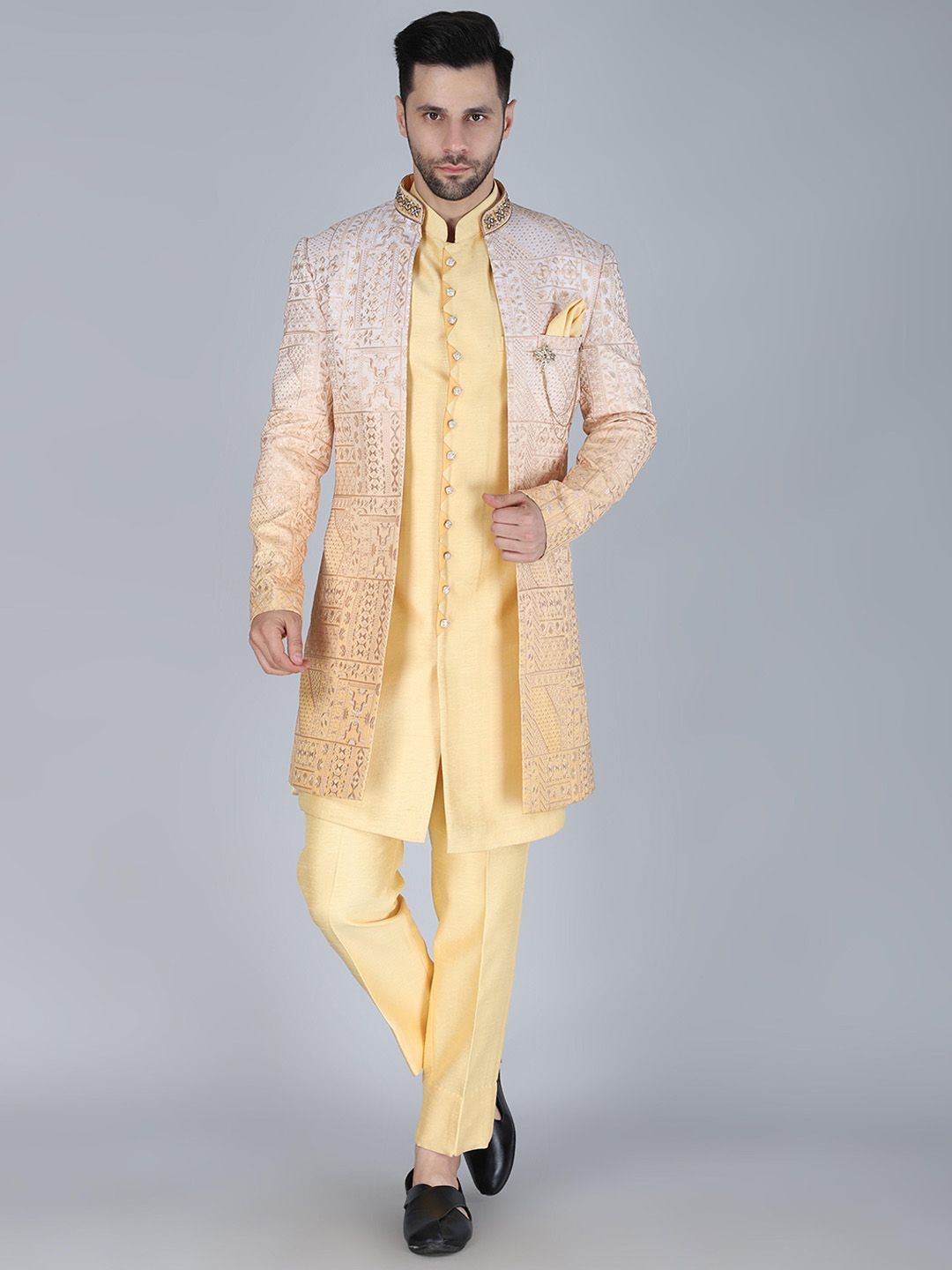 Denis Parkar Embroidered Sherwani Set-picture-30