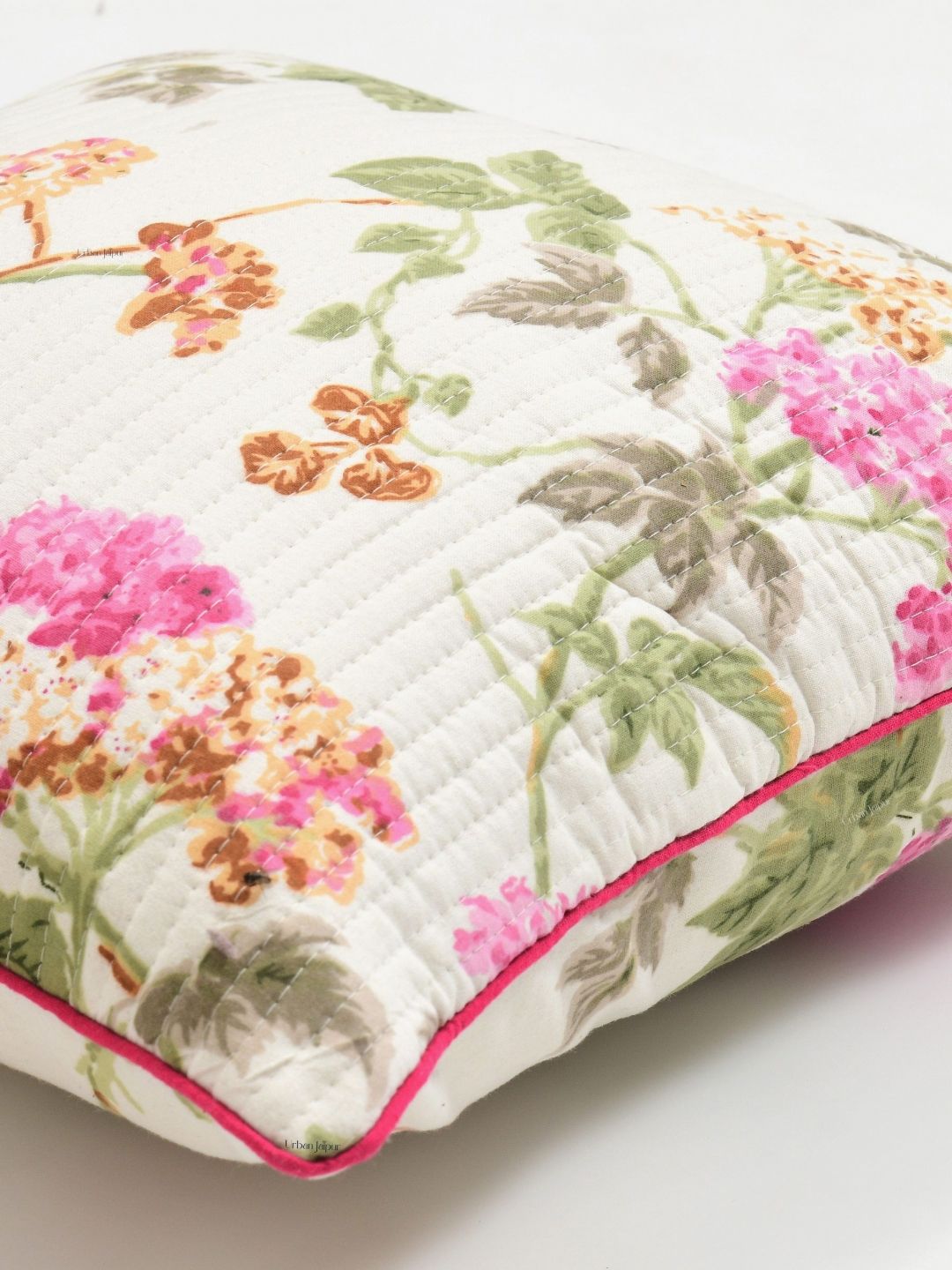 Urban Jaipur Pink & Green Set of 2 Floral Square Cushion Covers-picture-38