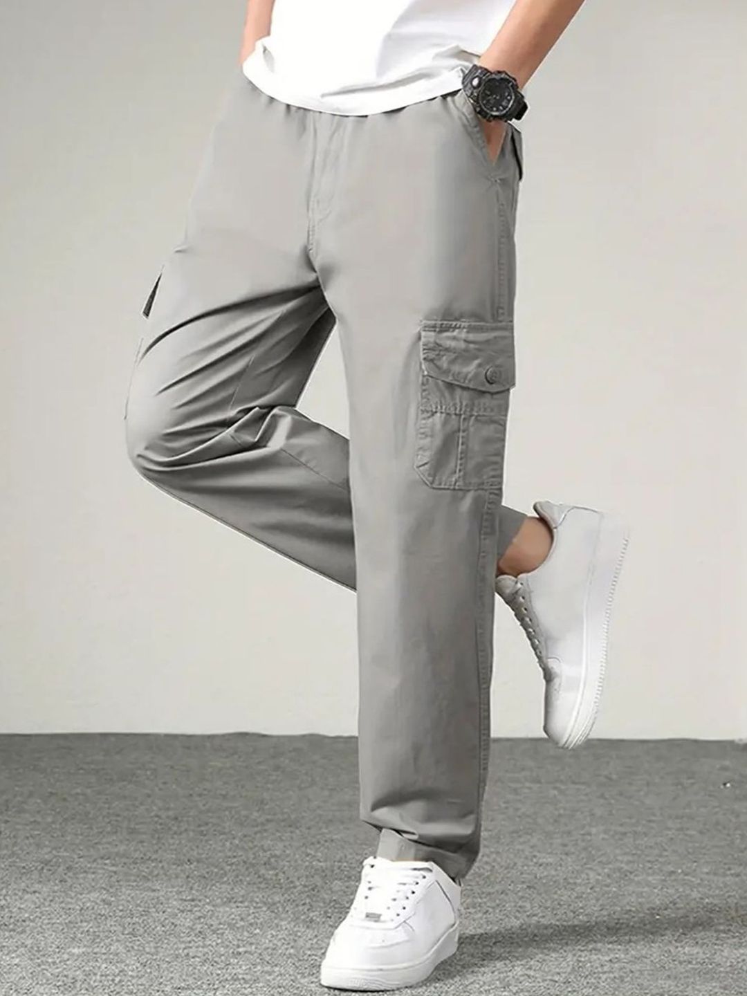 R.Code by The Roadster Life Co. Men High-Rise Regular Fit Cotton Trousers-picture-42