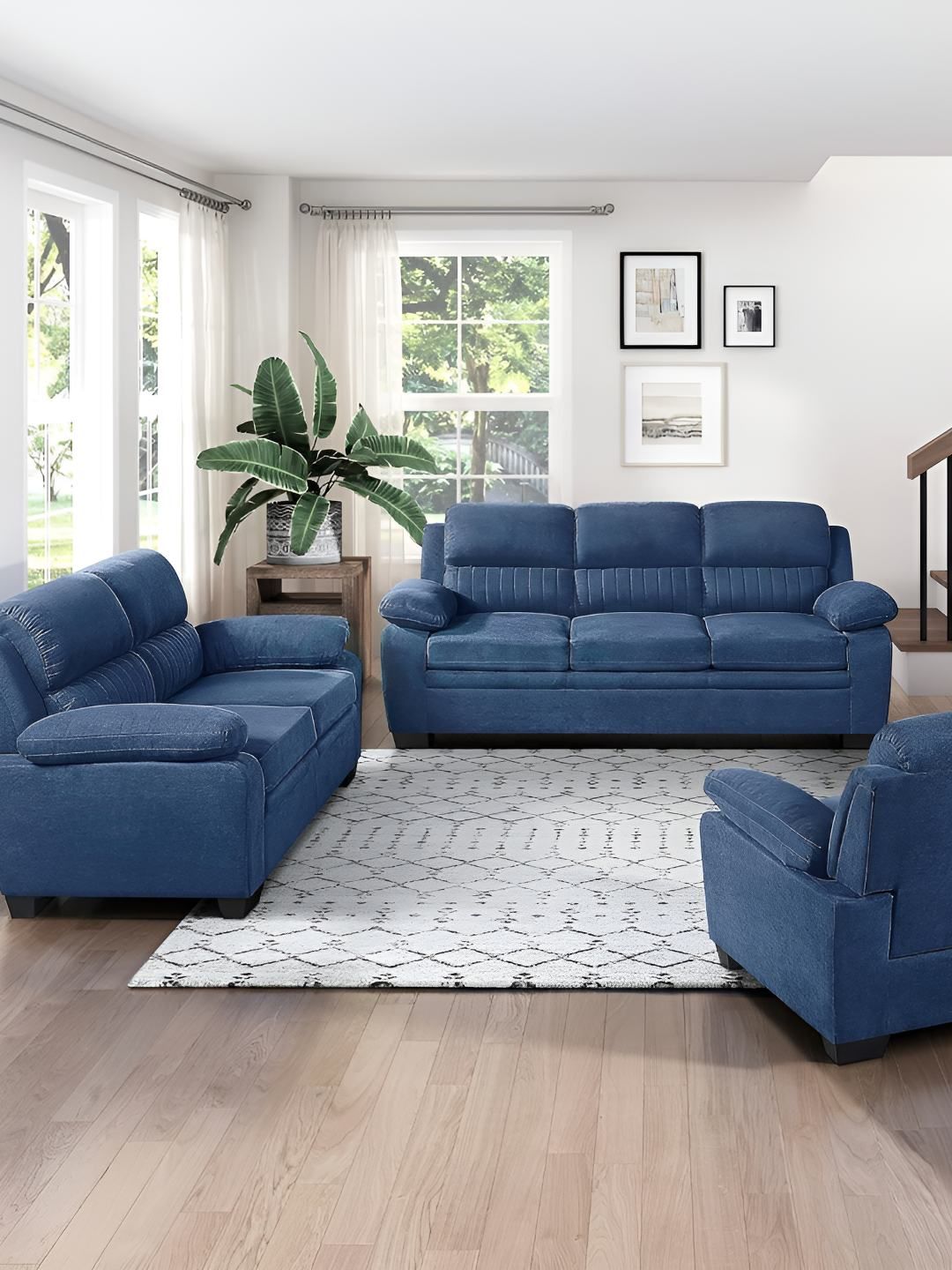 Torque Jett Blue 3 Pieces 6 Seater Inflatable Sofa & Bed-picture-27