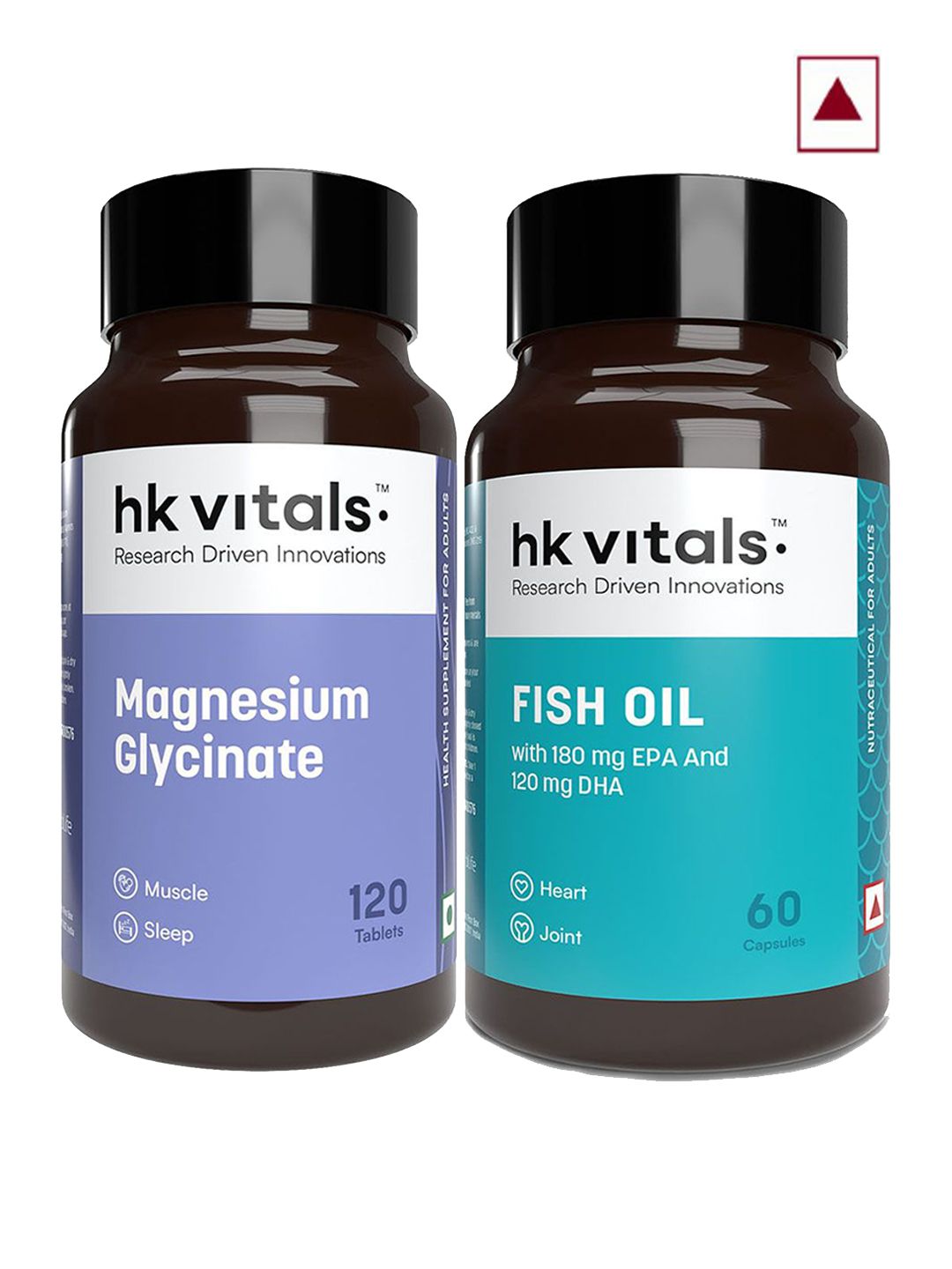 HK VITALS Set Of 2 Magnesium Glycinate- 120 Tablets & Fish Oil- 60 Capsule-picture-34
