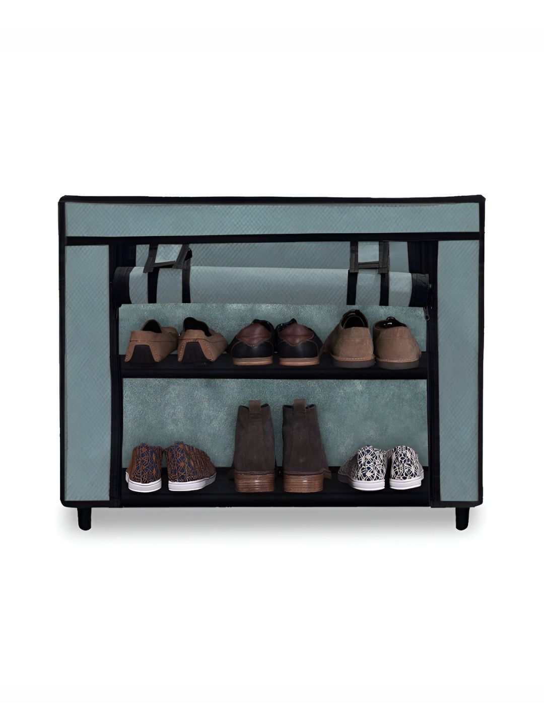 Urban Choice Stainless Steel 2 Layer Shoe Rack With Dust Cover-picture-36