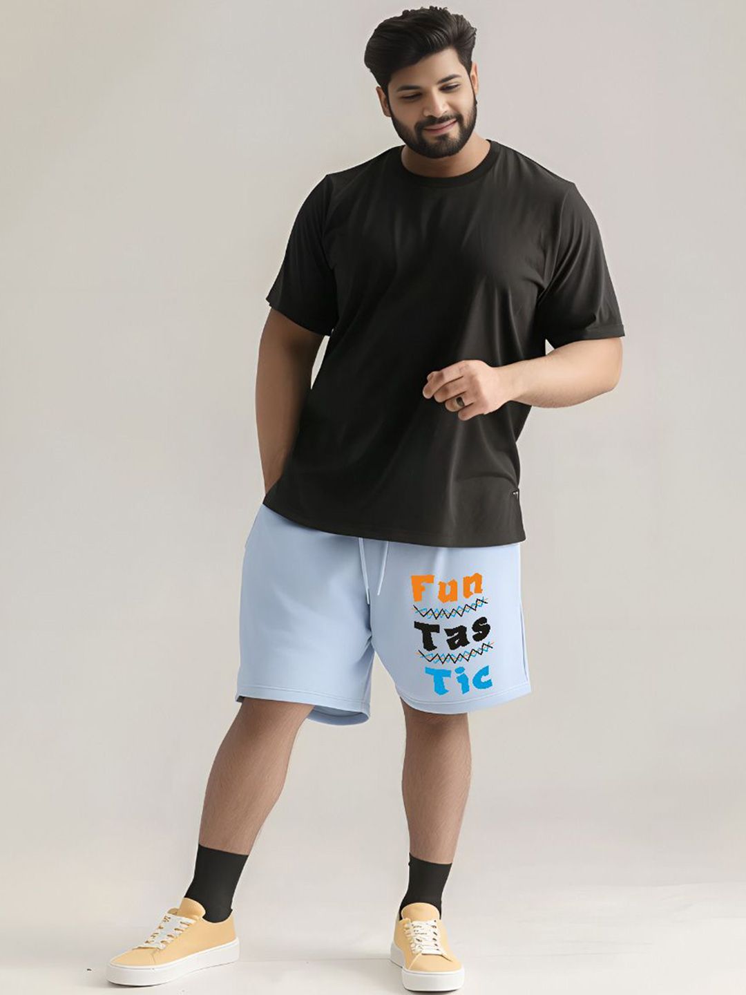 Toodle Plus Men Plus Size Cotton Shorts-picture-12