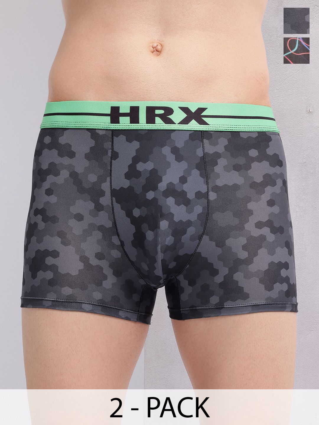 HRX by Hrithik Roshan Pack Of 2 Printed Mid Rise Antimicrobial Trunk HTO-PV-Print-107-112--picture-28