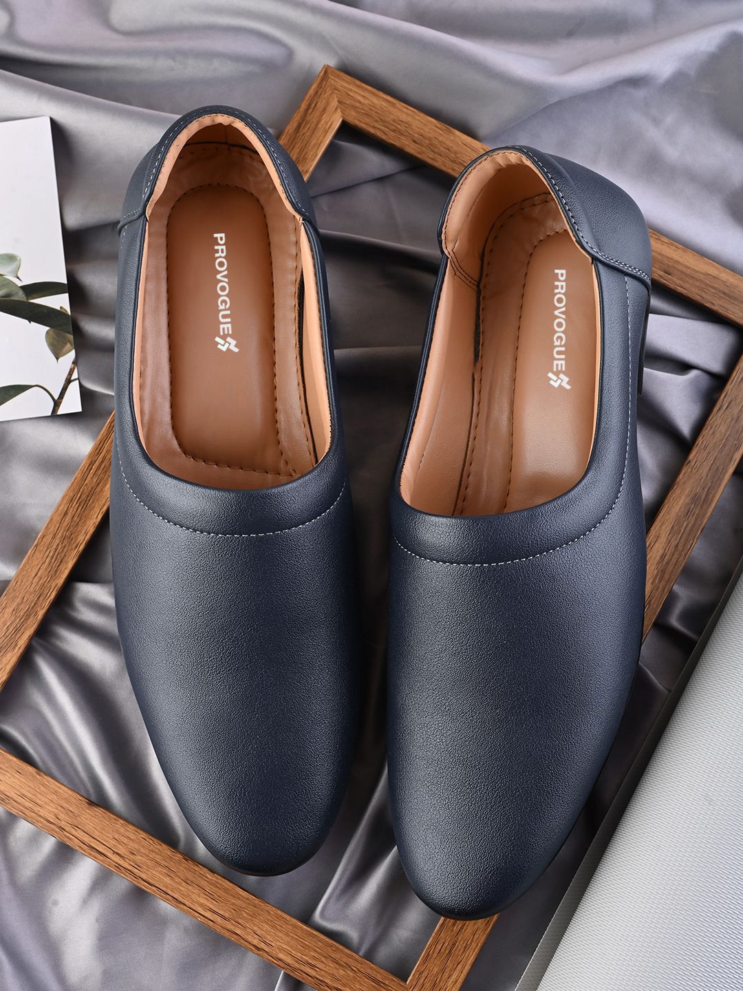 Provogue Men Textured Formal Slip-On Shoes-image-46