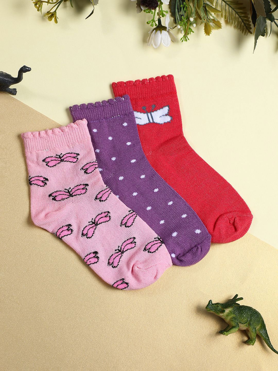 YK Infant Boys Pack Of 3 Patterned Ankle Length Socks-picture-41