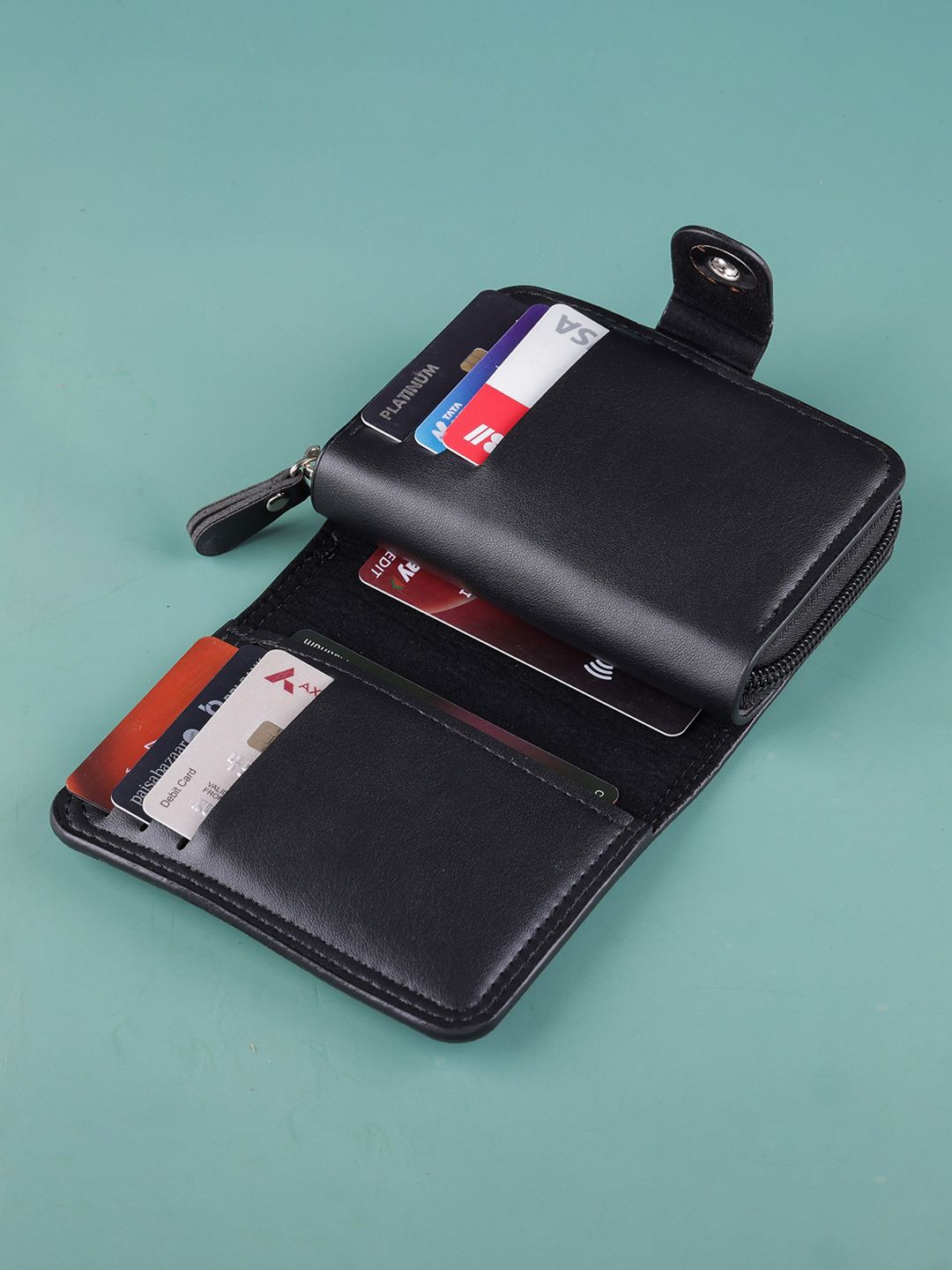 SZN Men Zip Detail Leather Card Holder-picture-12