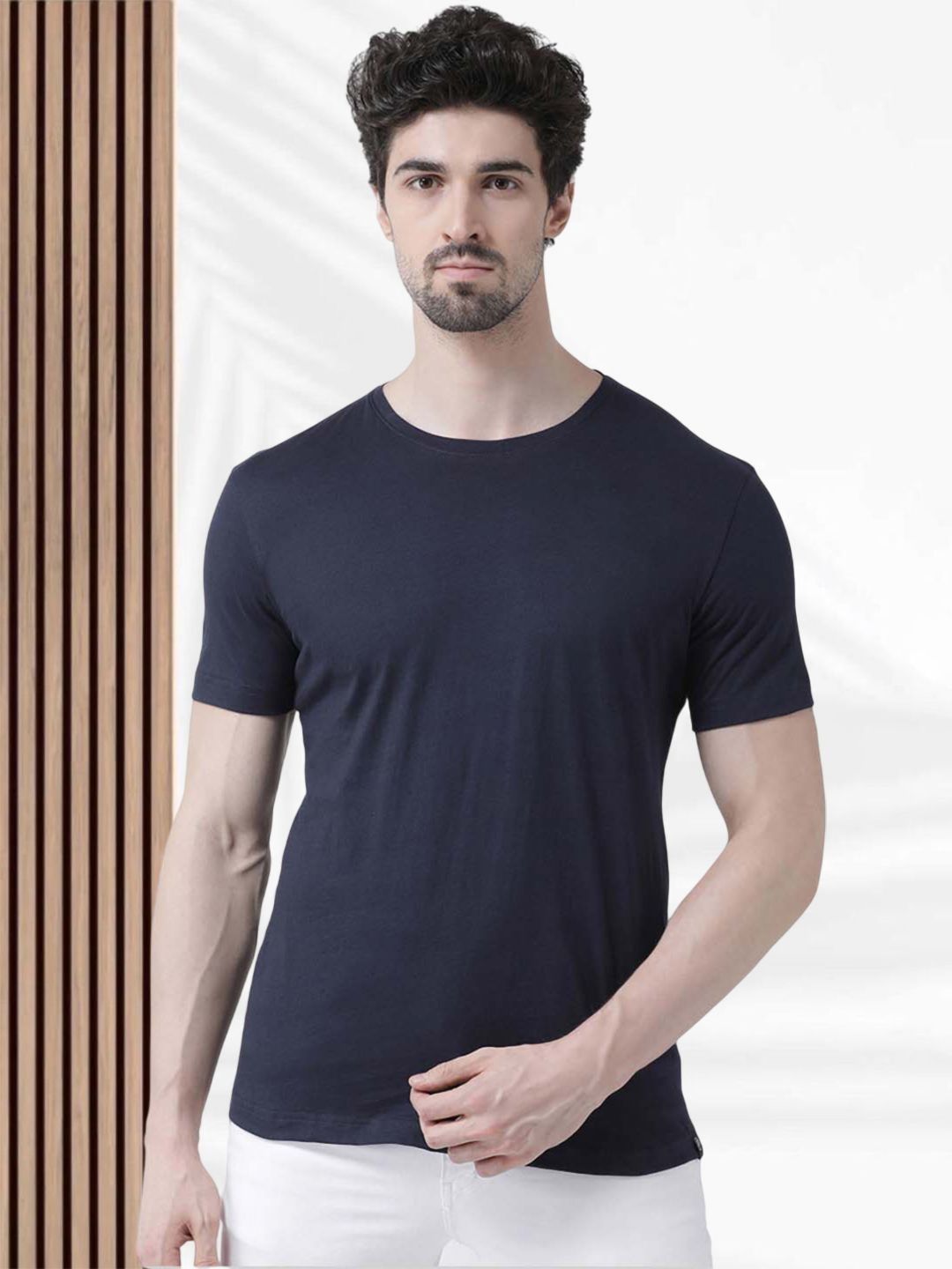 FBAR Men Solid Round Neck Slim Fit T-shirt-picture-21