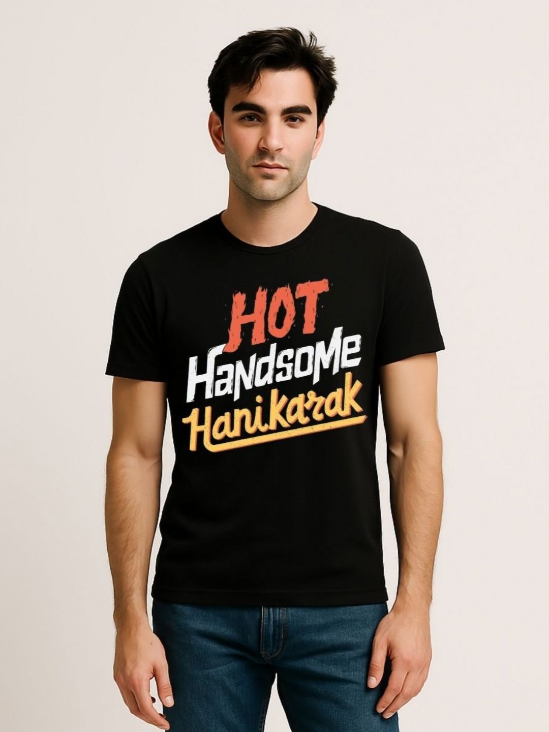 Be Crazy Men Typography Printed Round Neck Cotton T-shirt-picture-38