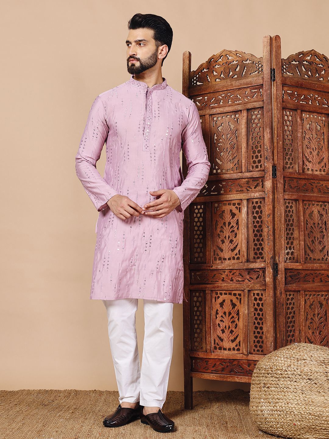 Shiv Leela Men Embroidered Mirror Work Kurta-picture-14