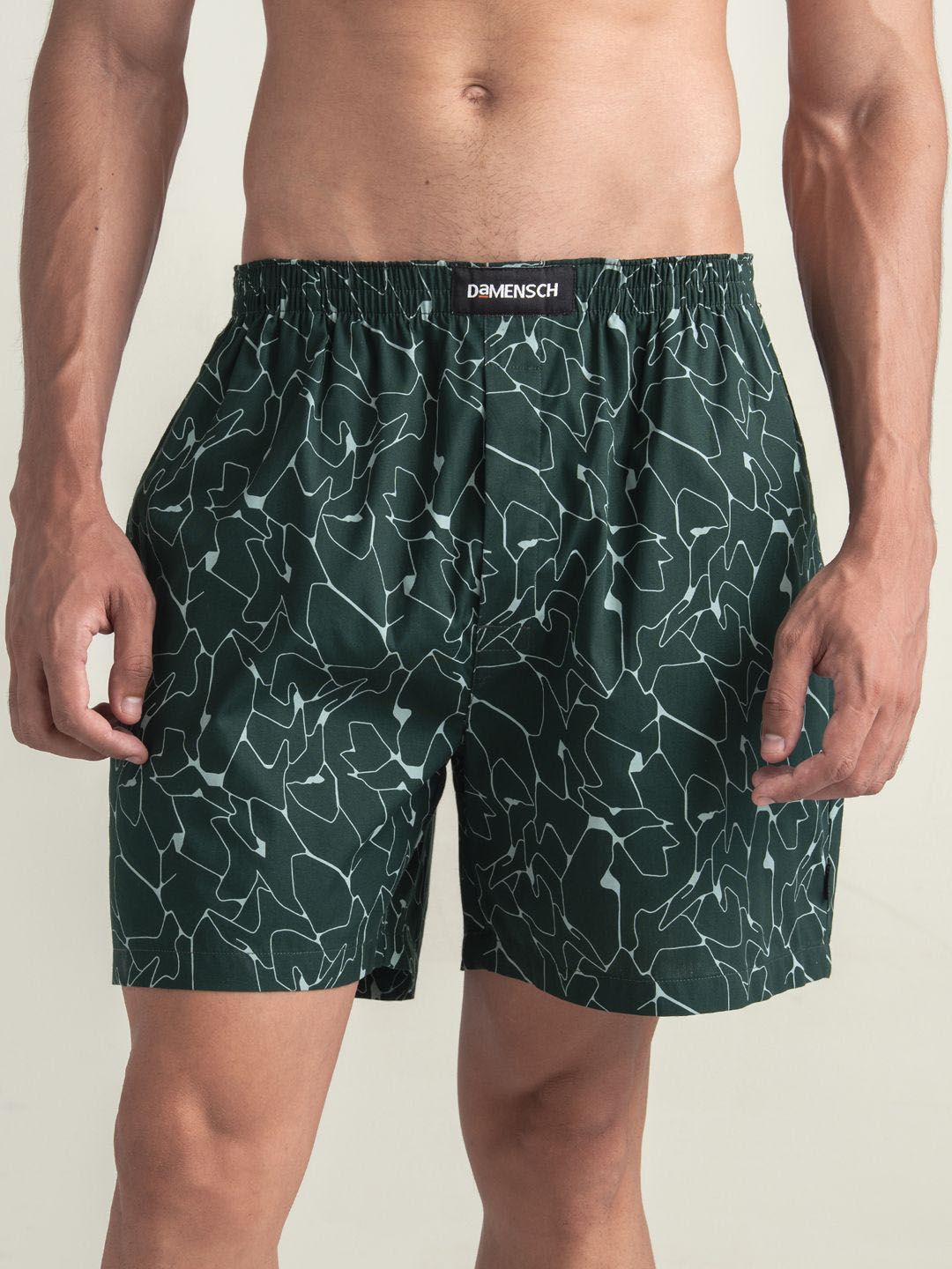 DAMENSCH Printed Pure Cotton Ultra-Light Boxer -BS1002-CRKGRN-picture-18