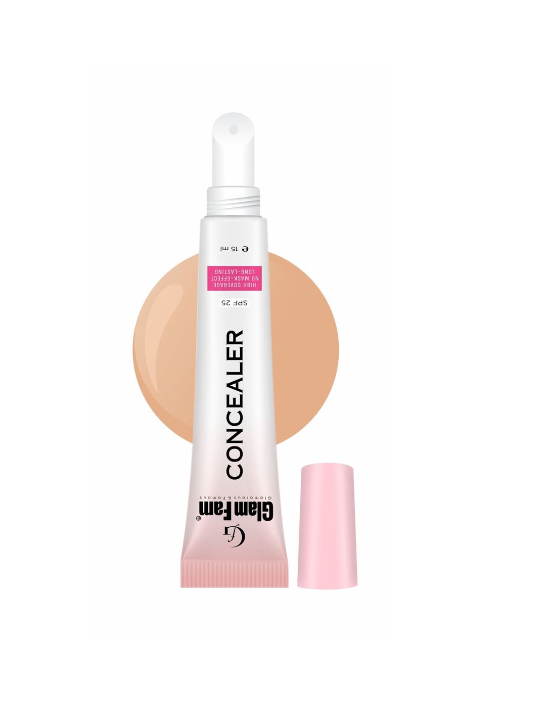 GlamFam Long Lasting High Coverage Concealer - 15 ml - 04 - Natural Beige-image-41