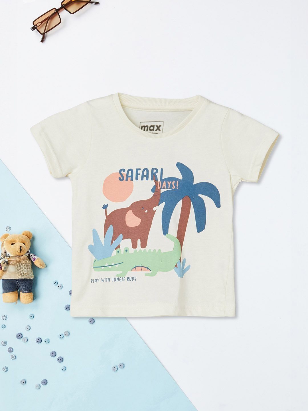 max Boys Graphic Printed Round Neck Cotton T-shirt-picture-25