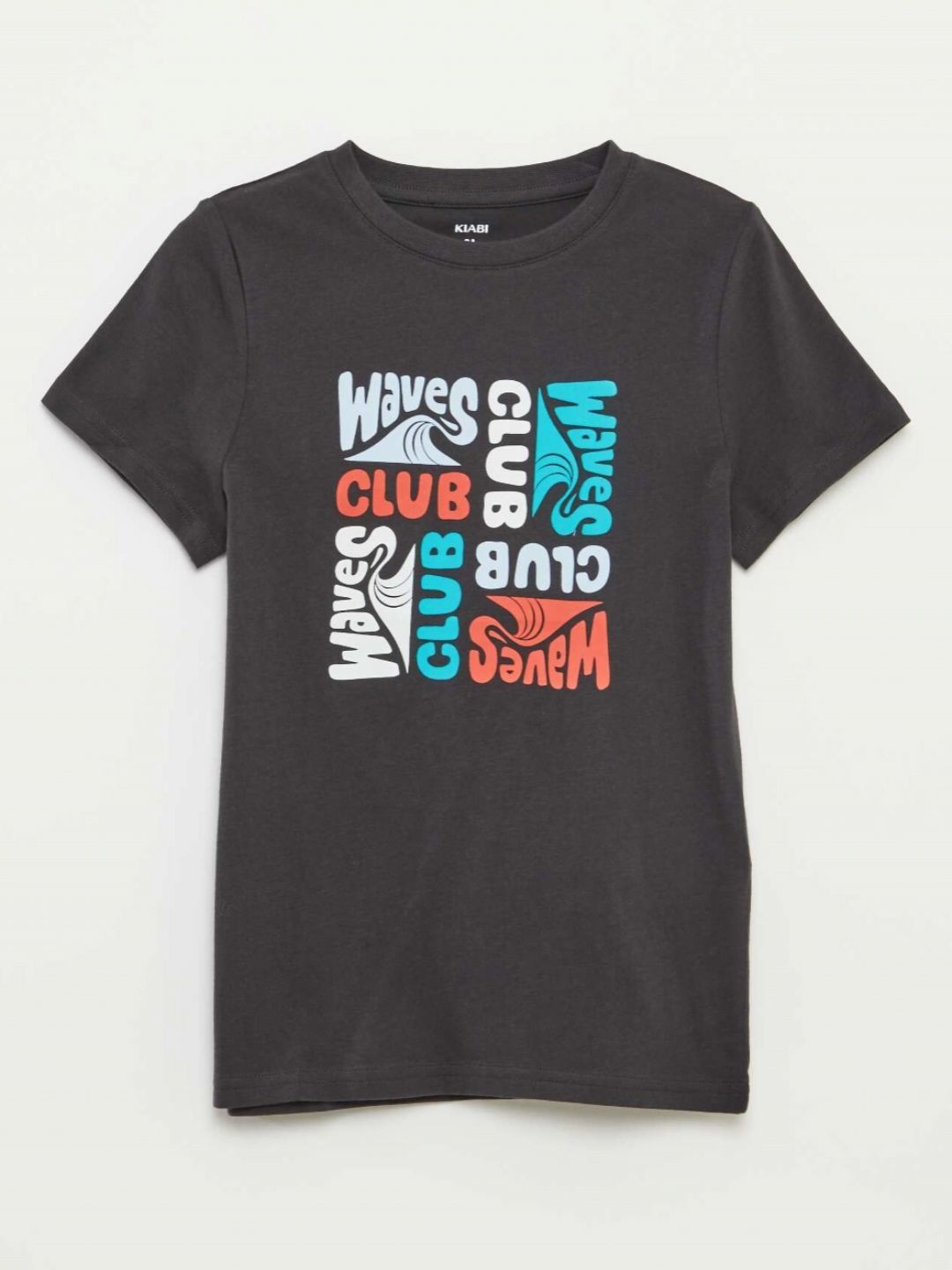 KIABI Boys Typography Printed Round Neck Cotton T-shirt-picture-29