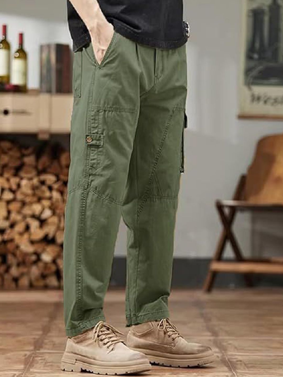 R.Code by The Roadster Life Co. Men High-Rise Regular Fit Cotton Trousers-picture-58