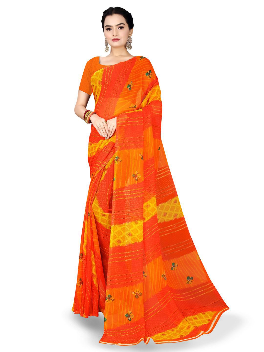Moda Rapido Striped Pure Georgette Saree-picture-44