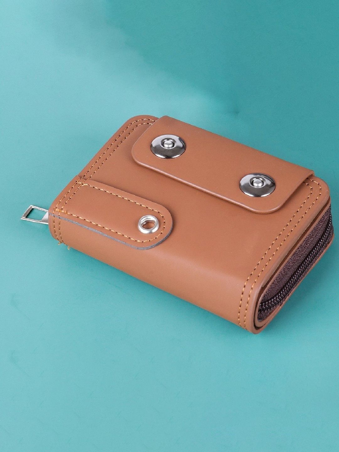 SZN Men PU Leather Zip Around Wallet-image-46