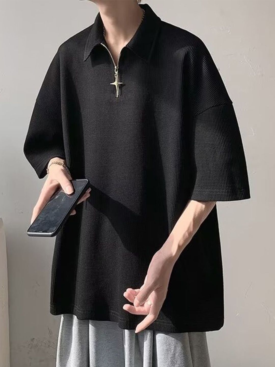 HERE&NOW Men Cotton Oversized Tshirts-picture-41