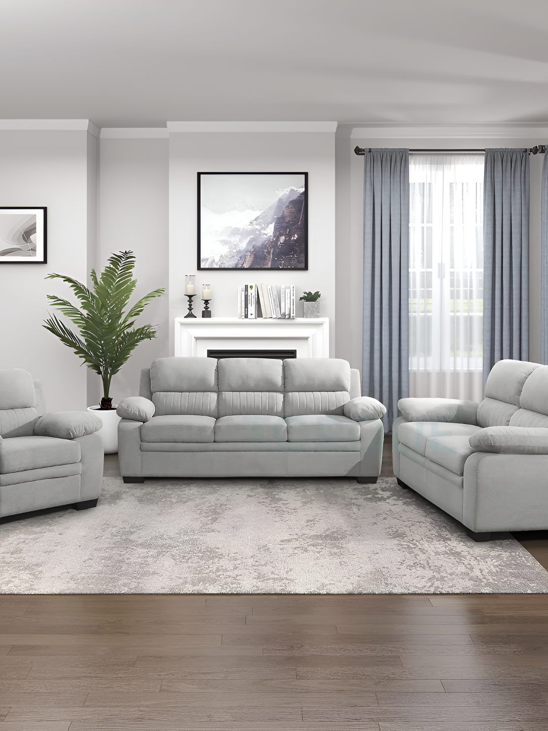 Torque Jett Grey 3 Pieces 6 Seater Inflatable Sofa & Bed-image-25