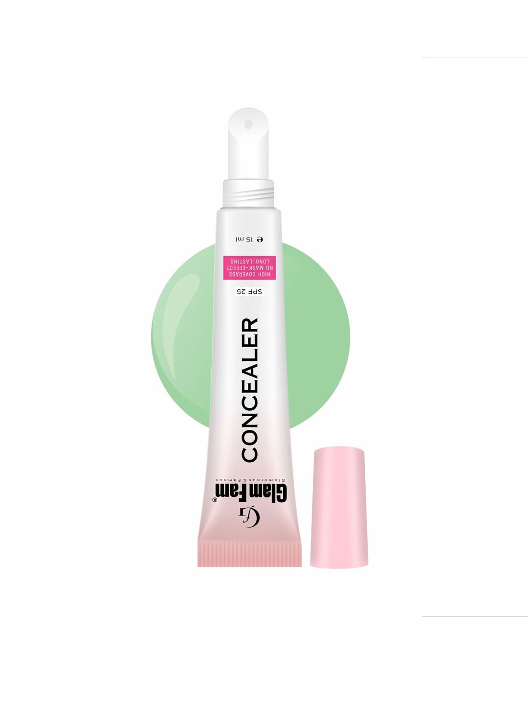 GlamFam Long Lasting High Coverage Concealer - 15 ml - 05 - LGreen Corrector-image-21