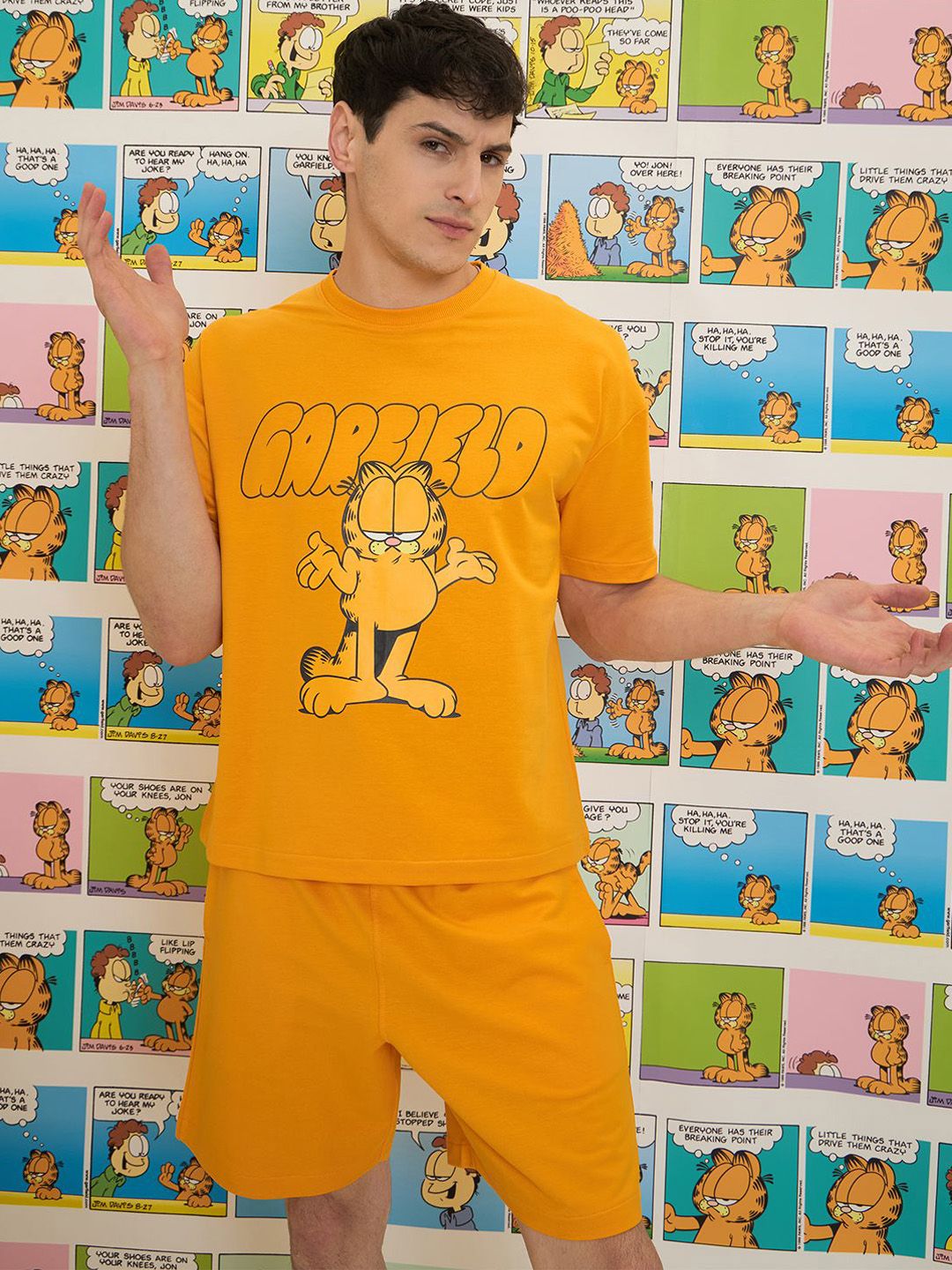 Sweet Dreams Men Cartoon Characters Printed Top & Shorts Night suit-picture-29