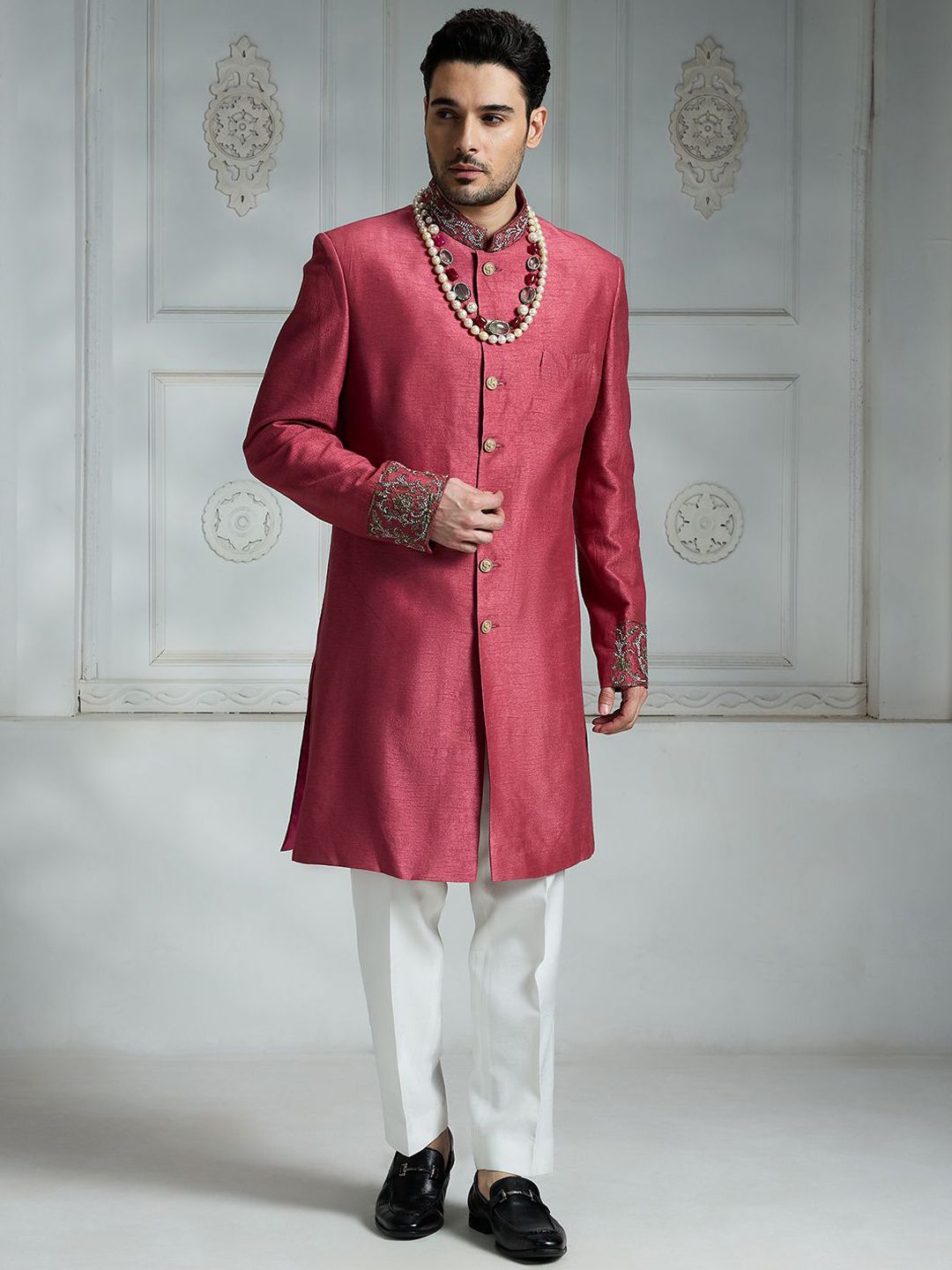 Rivaar By Rocky Star Embroidered Sherwani Set-picture-56