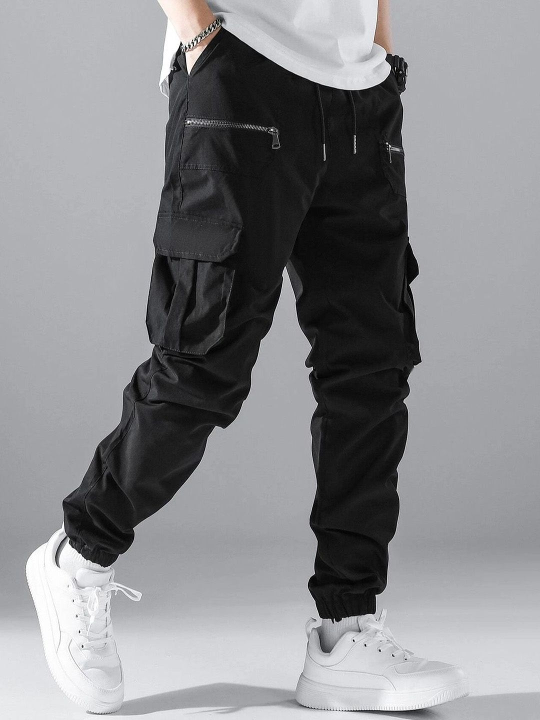 R.Code by The Roadster Life Co. Men Regular Fit High Rise Cotton Cargo Trousers-picture-25