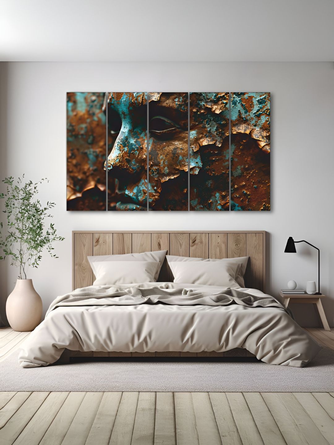 The Castle Decor Green & Brown 5 Piece Wood Other Wall Paintings-picture-13