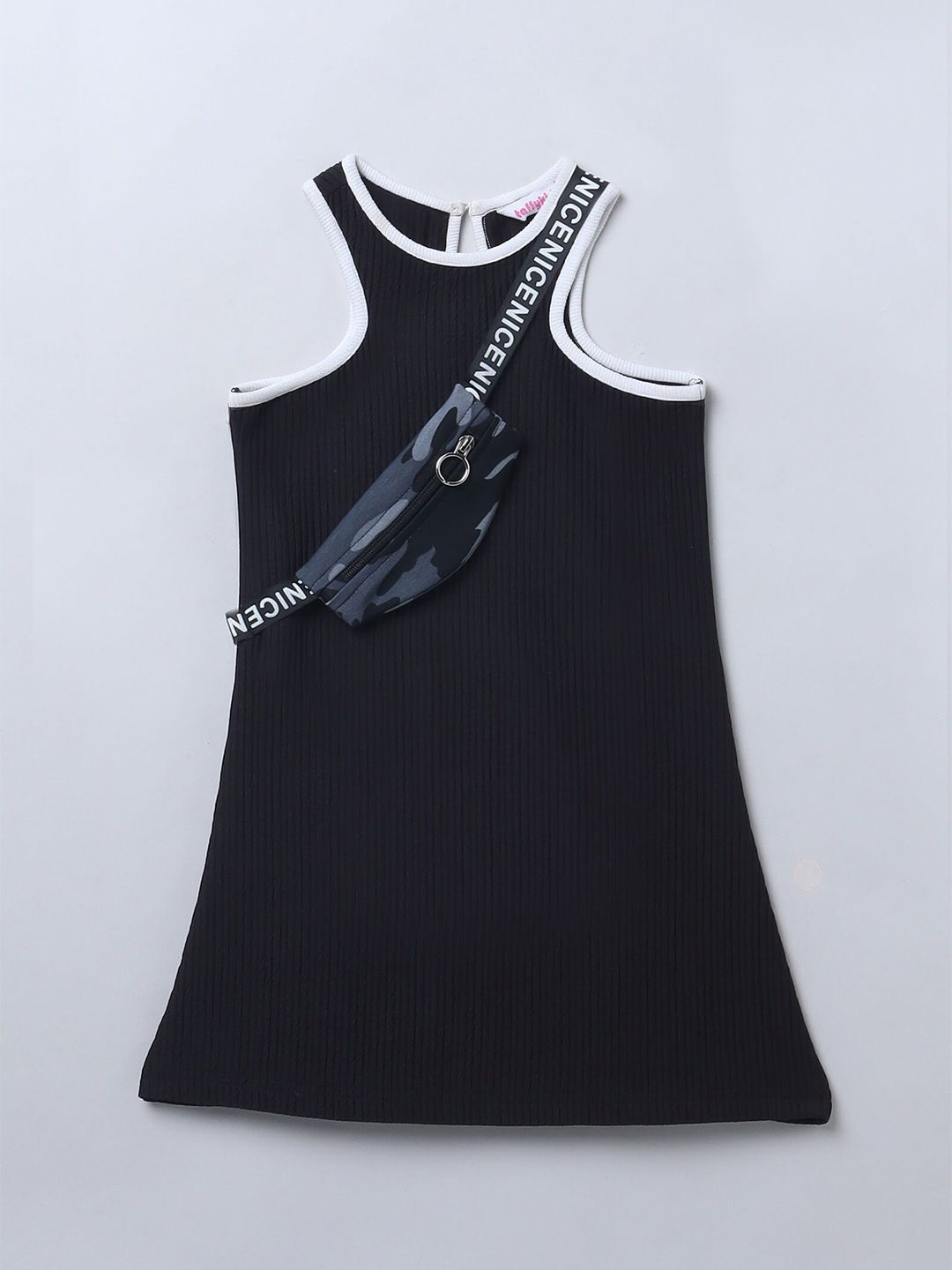 taffykids Girls Round Neck A-Line Above Knee Dress With Bag-picture-21