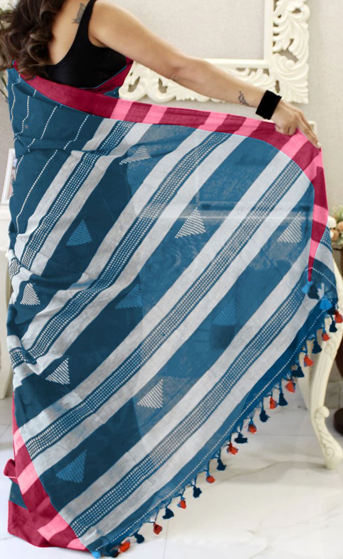 Anouk Striped Pure Cotton Saree
