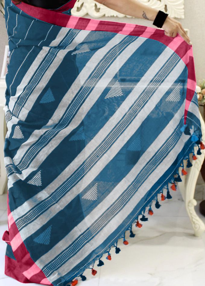 Anouk Striped Pure Cotton Saree