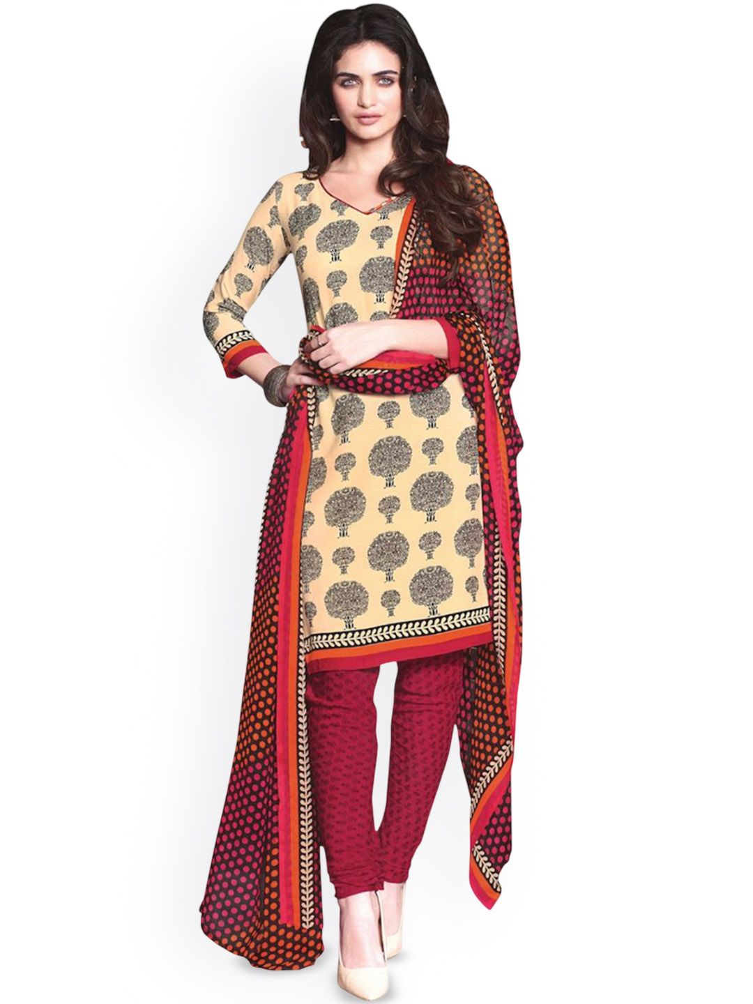 REYA Floral Printed Unstitched Dress Material-picture-12